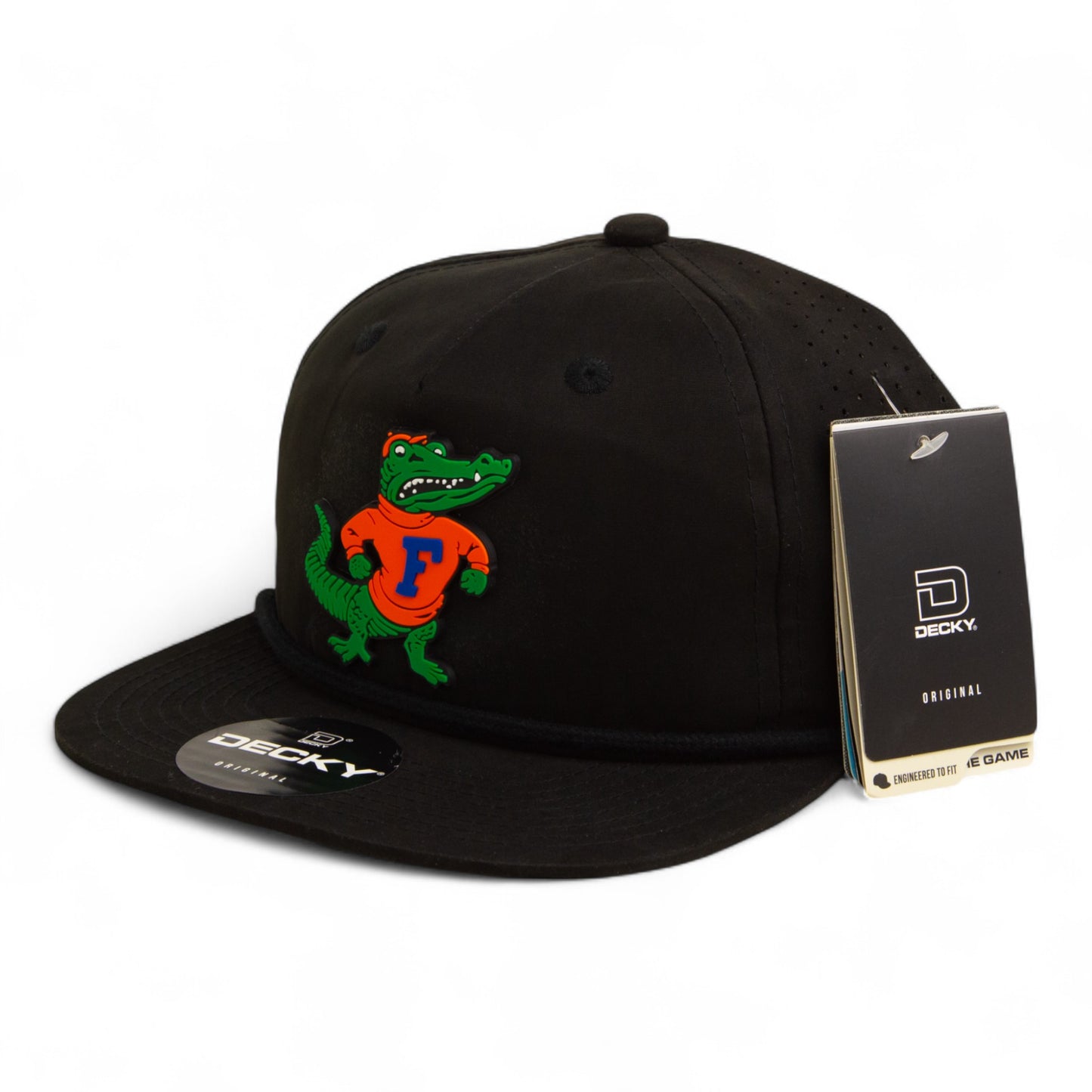 Florida Gators Retro Albert 3D Perforated Rope Hat- Black