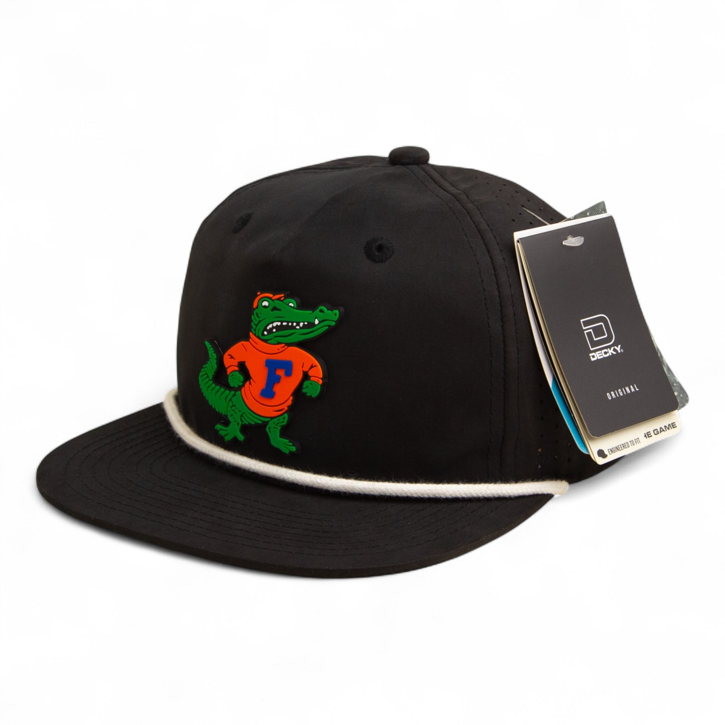 Florida Gators Retro Albert 3D Perforated Rope Hat- Black/ White