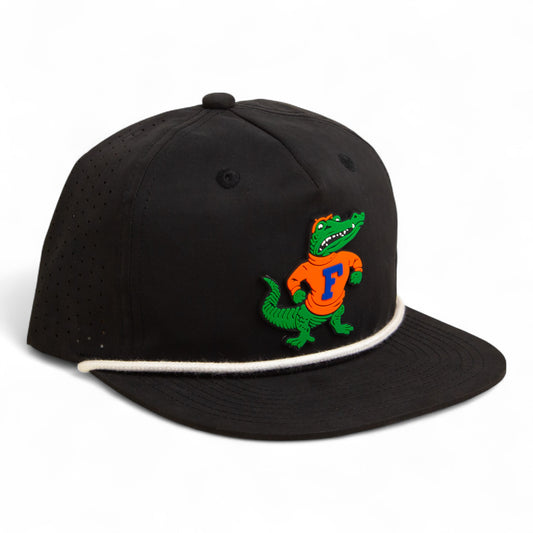 Florida Gators Retro Albert 3D Perforated Rope Hat- Black/ White