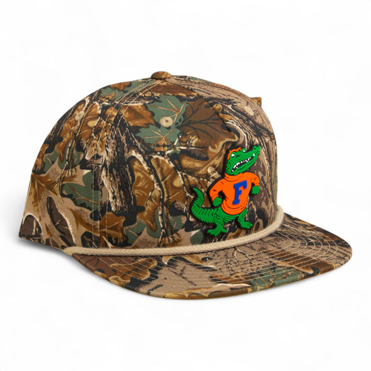 Florida Gators Retro Albert 3D Umpqua Rope Hat- Realtree Advantage/ Khaki