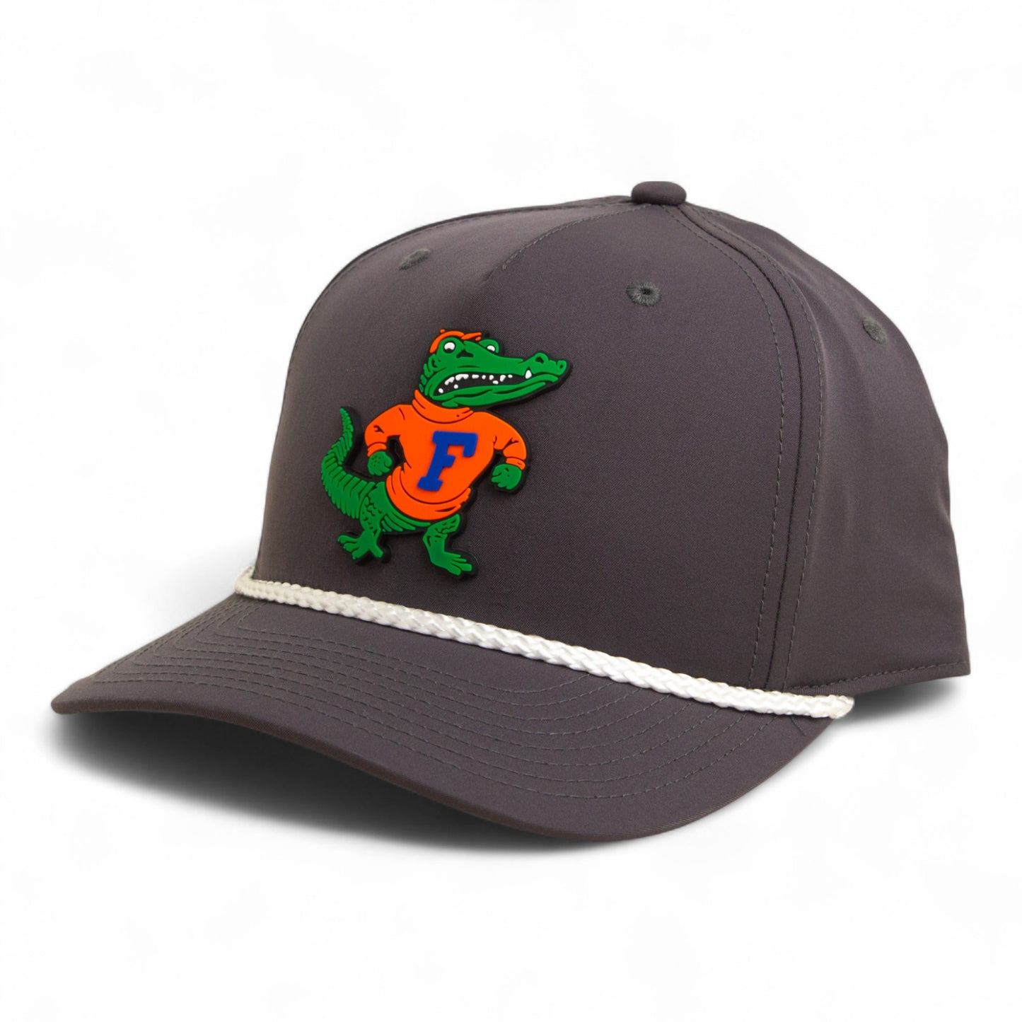 Florida Gators Retro Albert 3D Five Panel Classic Rope Hat- Charcoal/ White