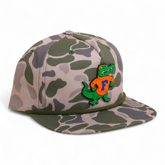 Florida Gators Retro Albert 3D Umpqua Rope Hat- Marsh Duck Camo/ Olive Green