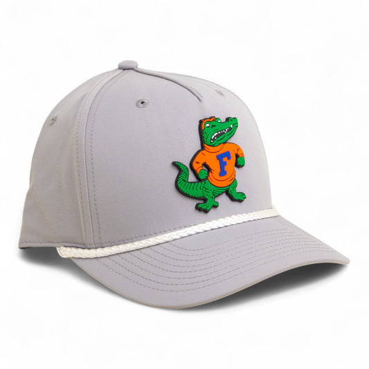 Florida Gators Retro Albert 3D Five Panel Classic Rope Hat- Grey/ White