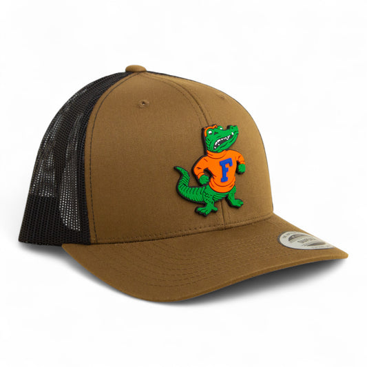 Florida Gators Retro Albert 3D YP Snapback Trucker Hat- Coyote/ Black