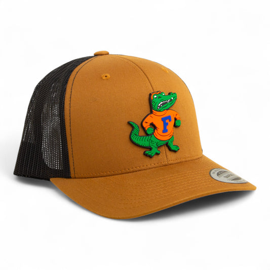 Florida Gators Retro Albert 3D YP Snapback Trucker Hat- Caramel/ Black