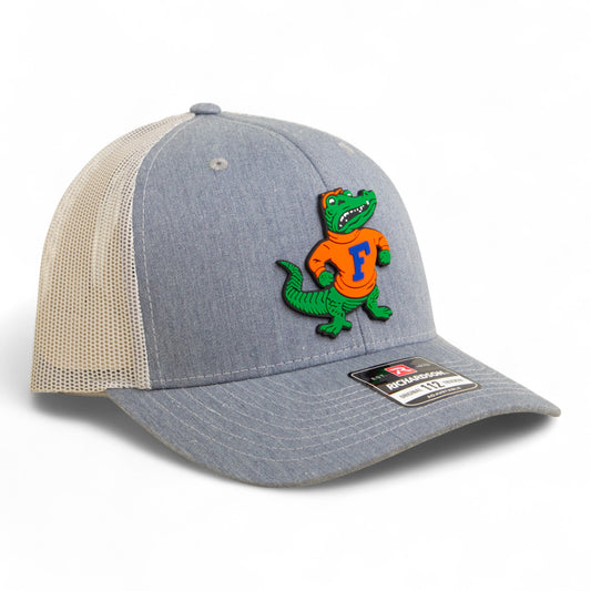 Florida Gators Retro Albert 3D Snapback Trucker Hat- Heather Grey/ Light Grey