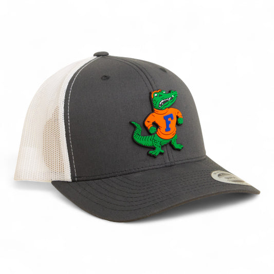 Florida Gators Retro Albert 3D YP Snapback Trucker Hat- Charcoal/ White