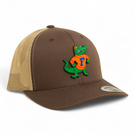 Florida Gators Retro Albert 3D YP Snapback Trucker Hat- Brown/ Tan