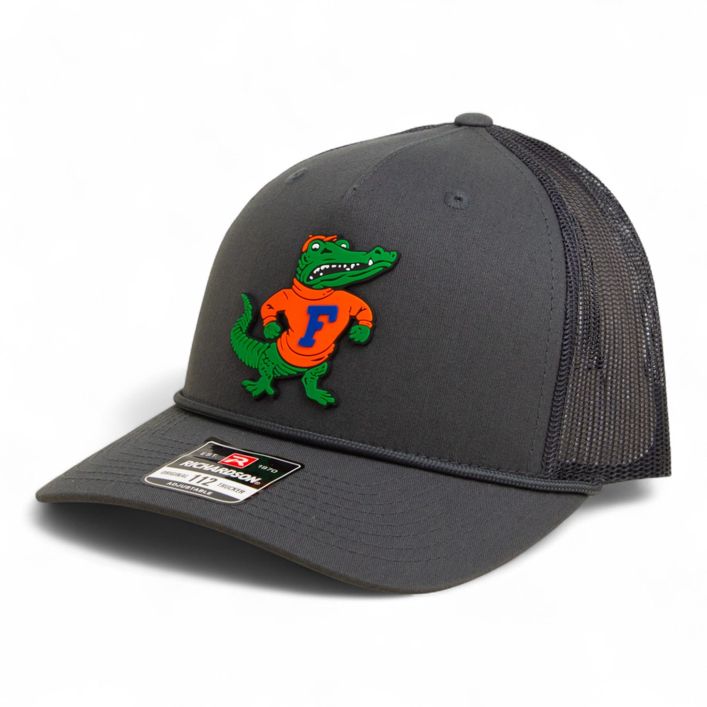 Florida Gators Retro Albert 3D Snapback Trucker Rope Hat- Charcoal