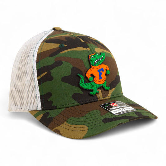 Florida Gators Retro Albert 3D Snapback Trucker Hat- Army Camo/ White
