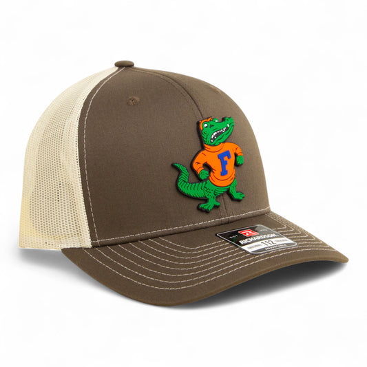 Florida Gators Retro Albert 3D Snapback Trucker Hat- Chocolate Chip/ Birch