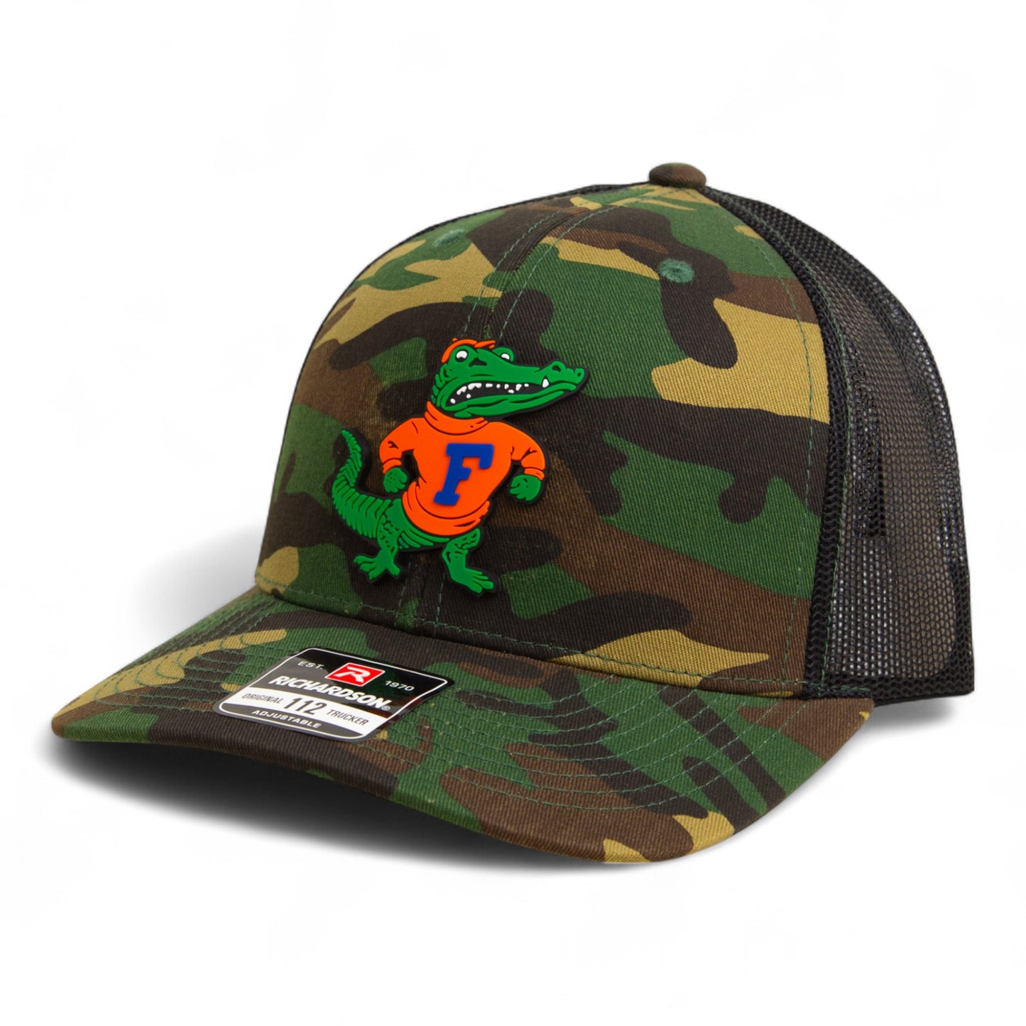 Florida Gators Retro Albert 3D Snapback Trucker Hat- Army Camo/ Black