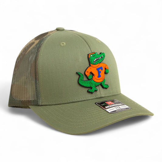 Florida Gators Retro Albert 3D Snapback Trucker Hat- Loden/ Green Camo