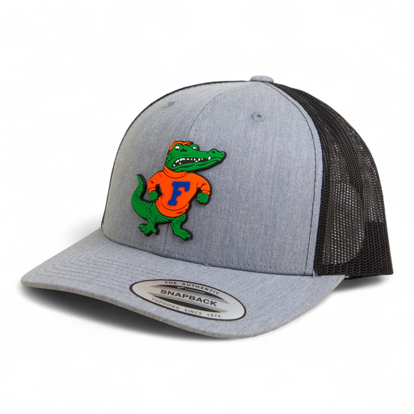 Florida Gators Retro Albert 3D YP Snapback Trucker Hat- Heather Grey/ Black