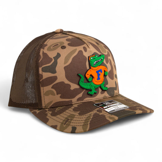 Florida Gators Retro Albert 3D Snapback Trucker Hat- Bark Duck Camo/ Brown