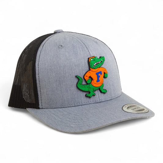 Florida Gators Retro Albert 3D YP Snapback Trucker Hat- Heather Grey/ Black