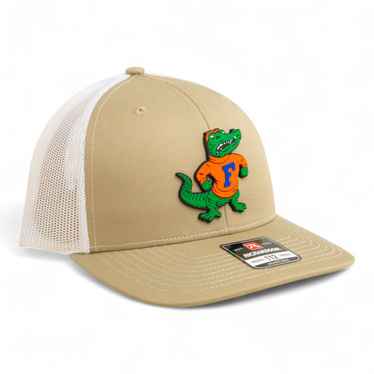 Florida Gators Retro Albert 3D Snapback Trucker Hat- Tan/ White