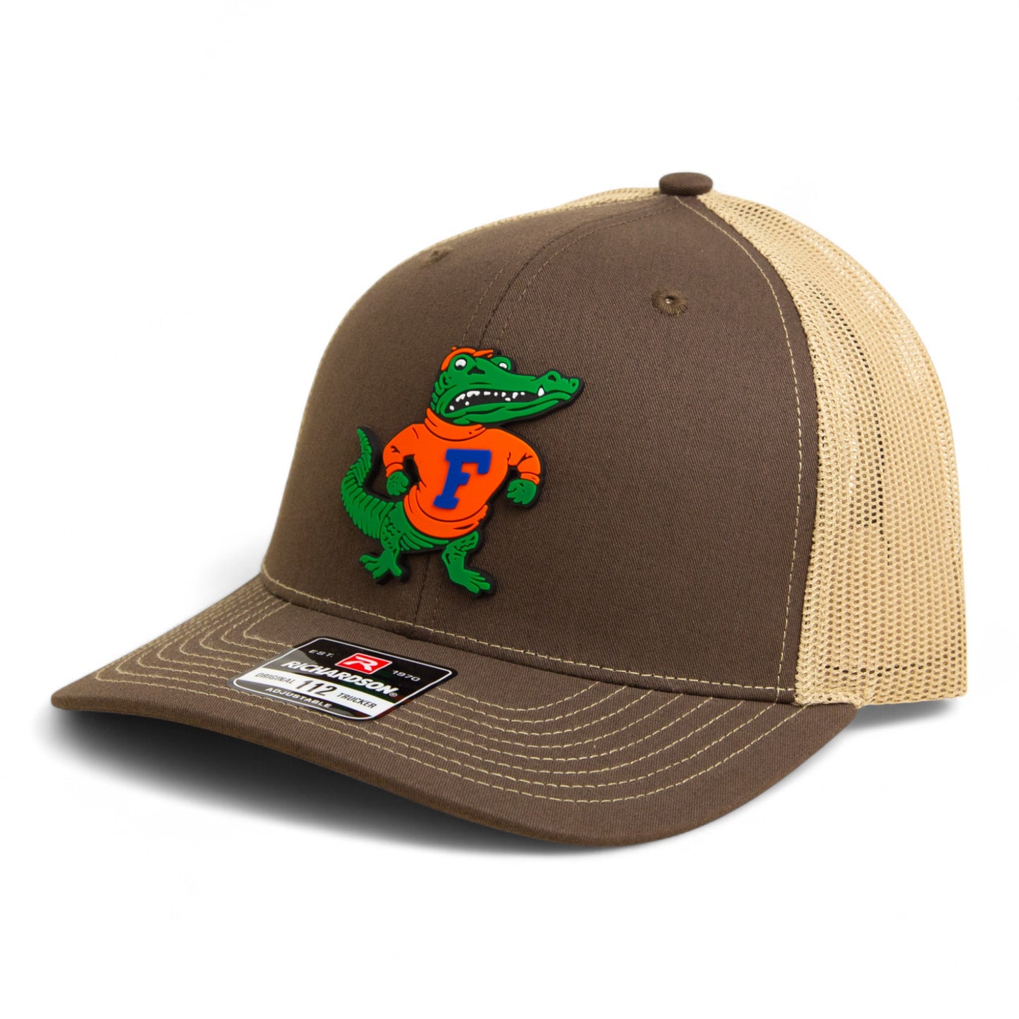Florida Gators Retro Albert 3D Snapback Trucker Hat- Brown/ Tan