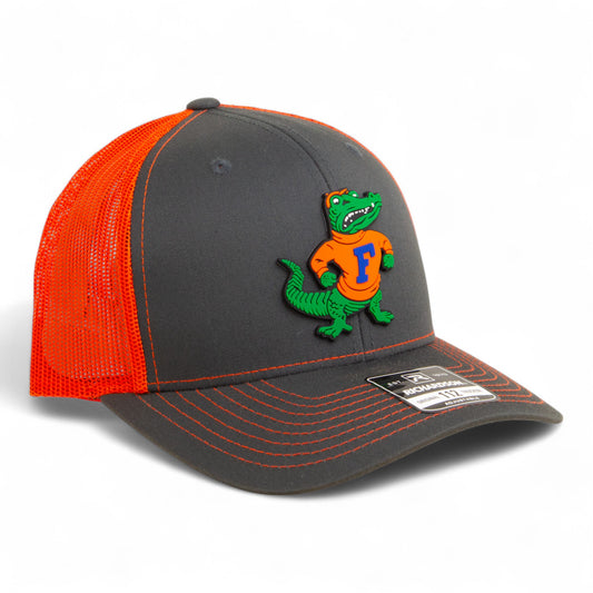 Florida Gators Retro Albert 3D Snapback Trucker Hat- Charcoal/ Orange