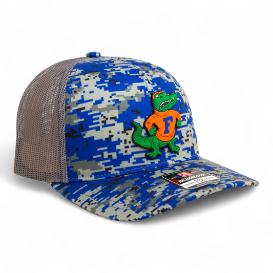 Florida Gators Retro Albert 3D Snapback Trucker Hat- Royal Digital Camo