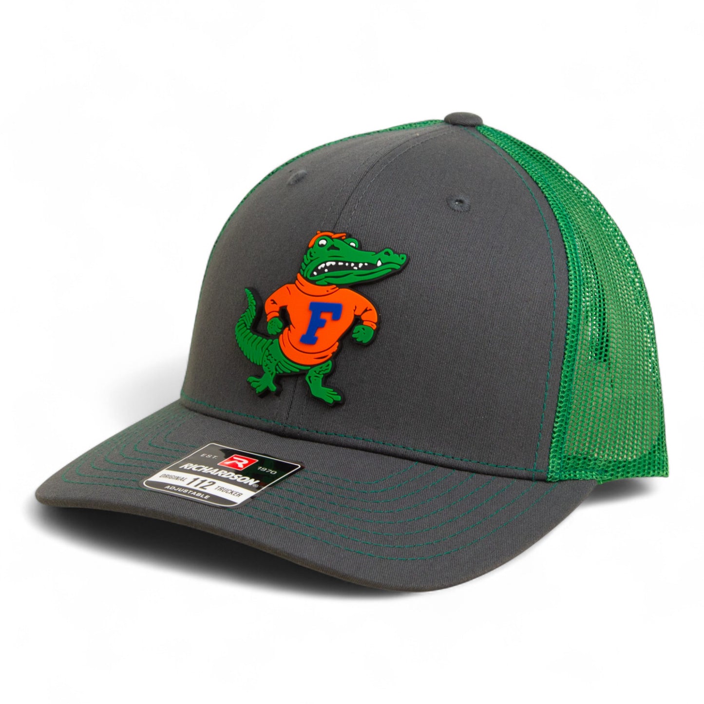 Florida Gators Retro Albert 3D Snapback Trucker Hat- Charcoal/ Kelly Green