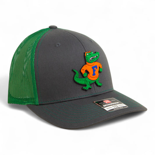 Florida Gators Retro Albert 3D Snapback Trucker Hat- Charcoal/ Kelly Green
