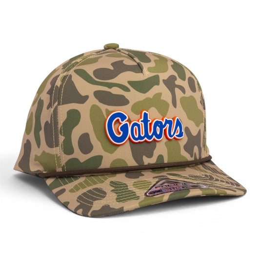 Florida Gators Script Blue 3D Duck Camo Rope Hat- Coastland