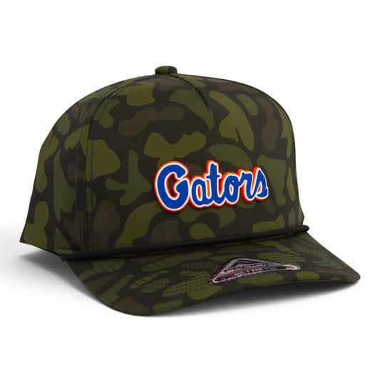 Florida Gators Script Blue 3D Duck Camo Rope Hat- Woodland