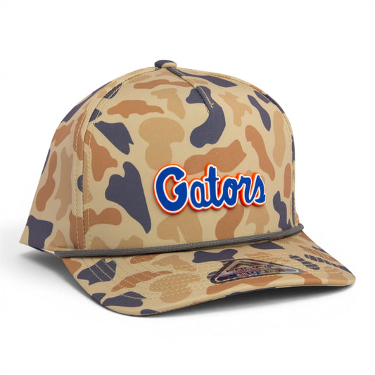 Florida Gators Script Blue 3D Duck Camo Rope Hat- Canyon