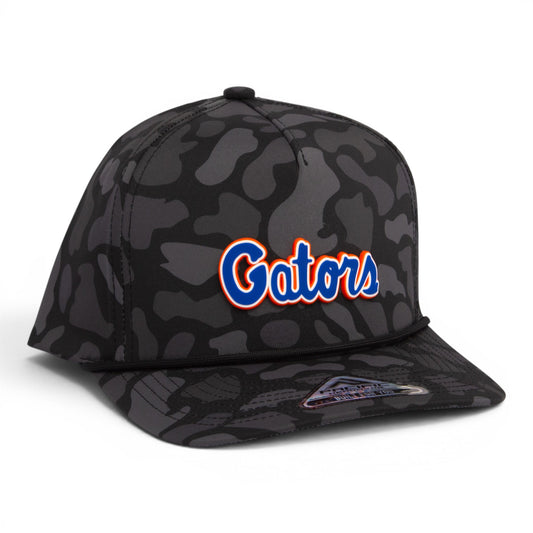 Florida Gators Script Blue 3D Duck Camo Rope Hat- Blackout
