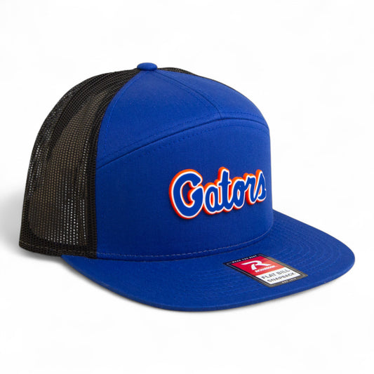 Florida Gators Script Blue 3D Snapback Seven-Panel Flat Bill Trucker Hat- Royal/ Black