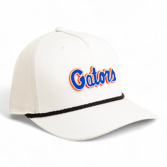 Florida Gators Script Blue 3D Five Panel Classic Rope Hat- White/ Black
