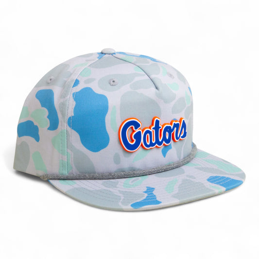 Florida Gators Script Blue 3D Umpqua Rope Hat- Saltwater Duck Camo/ Charcoal