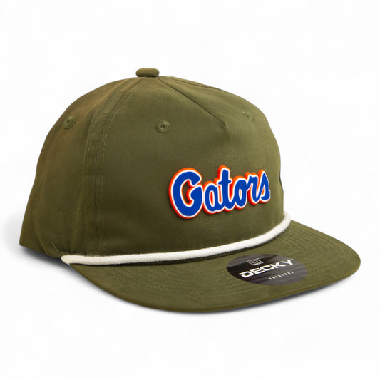 Florida Gators Script Blue 3D Classic Rope Hat- Olive/ White