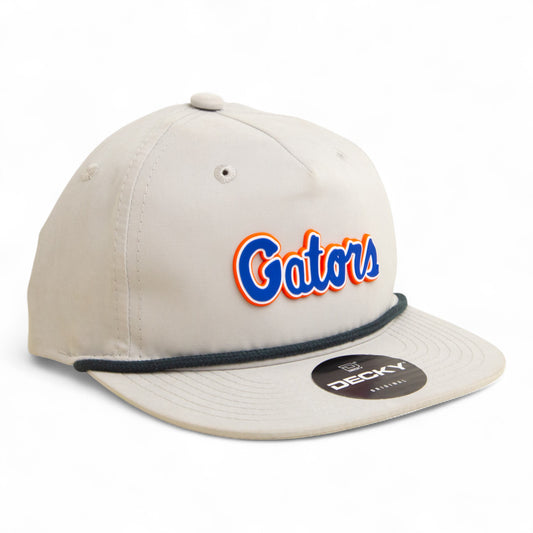 Florida Gators Script Blue 3D Classic Rope Hat- Grey/ Charcoal
