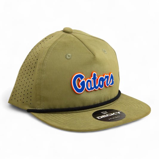 Florida Gators Script Blue 3D Perforated Rope Hat- Loden/ Black