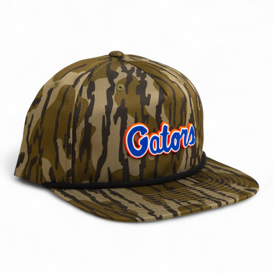 Florida Gators Script Blue 3D Umpqua Rope Hat- Mossy Oak Bottomland/ Black