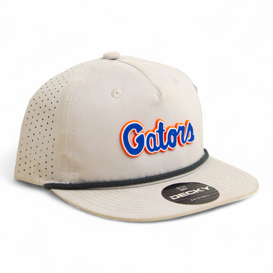 Florida Gators Script Blue 3D Perforated Rope Hat- Grey/ Charcoal