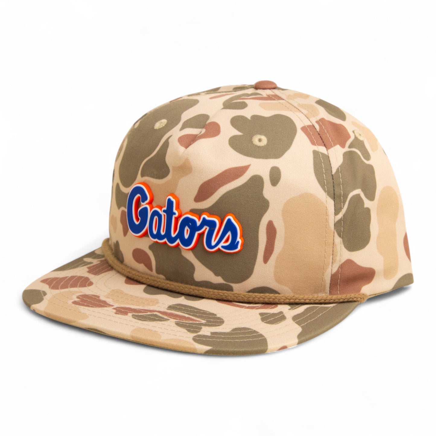 Florida Gators Script Blue 3D Umpqua Rope Hat- Harvest Duck Camo/ Light Brown