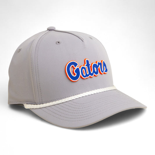 Florida Gators Script Blue 3D Five Panel Classic Rope Hat- Grey/ White