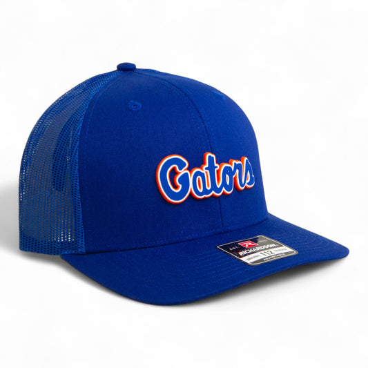 Florida Gators Script Blue 3D Snapback Trucker Hat- Royal
