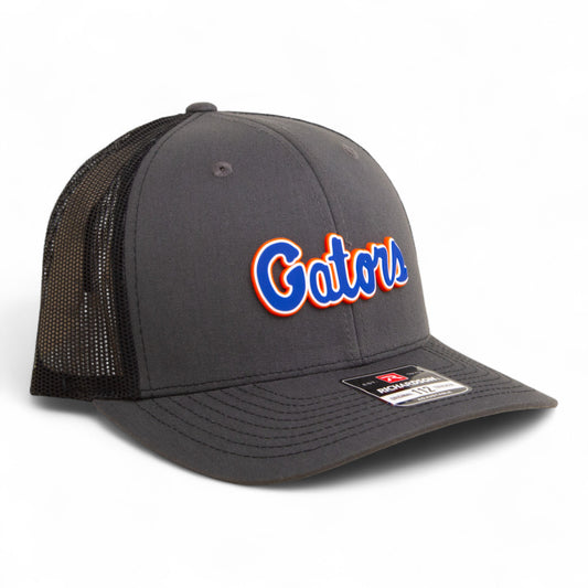Florida Gators Script Blue 3D Snapback Trucker Hat- Charcoal/ Black
