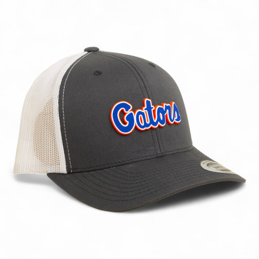 Florida Gators Script Blue 3D YP Snapback Trucker Hat- Charcoal/ White