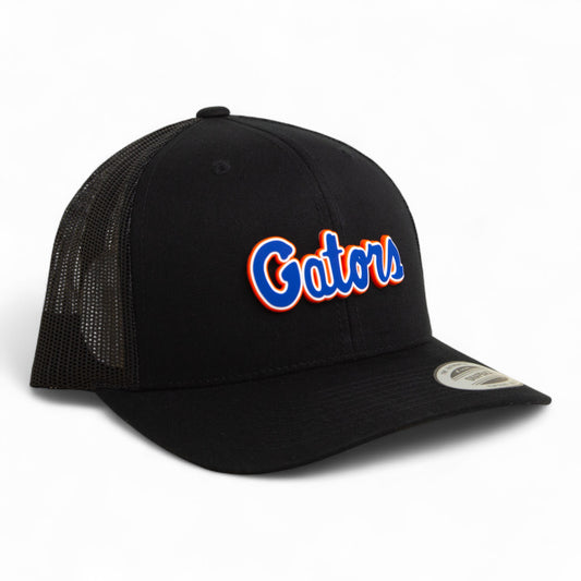 Florida Gators Script Blue 3D YP Snapback Trucker Hat- Black