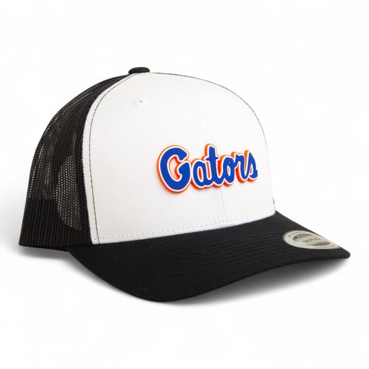 Florida Gators Script Blue 3D YP Snapback Trucker Hat- White/ Black