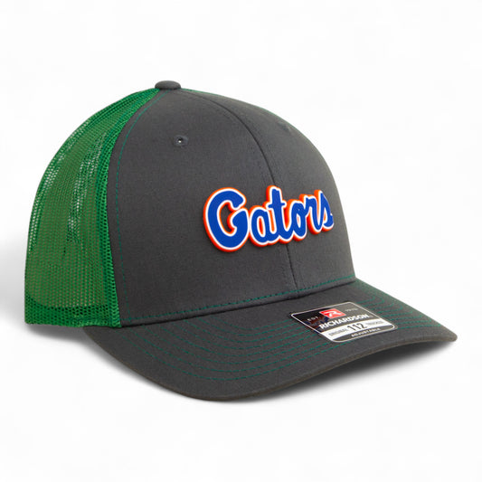 Florida Gators Script Blue 3D Snapback Trucker Hat- Charcoal/ Kelly Green