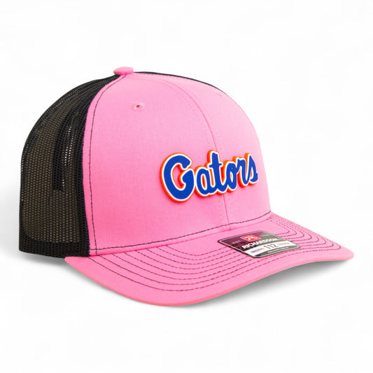 Florida Gators Script Blue 3D Snapback Trucker Hat- Pink/ Black