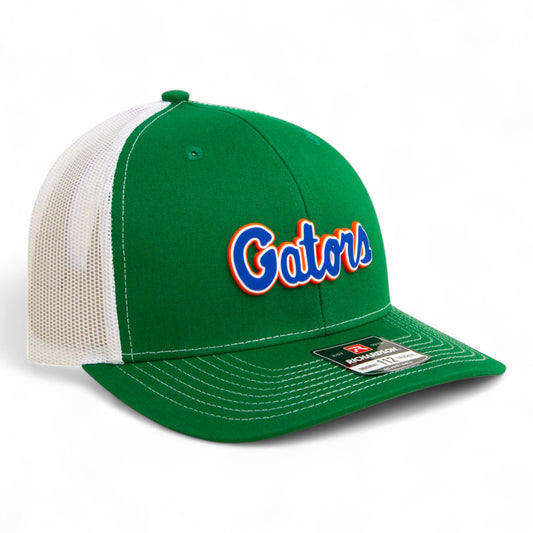 Florida Gators Script Blue 3D Snapback Trucker Hat- Kelly Green/ White