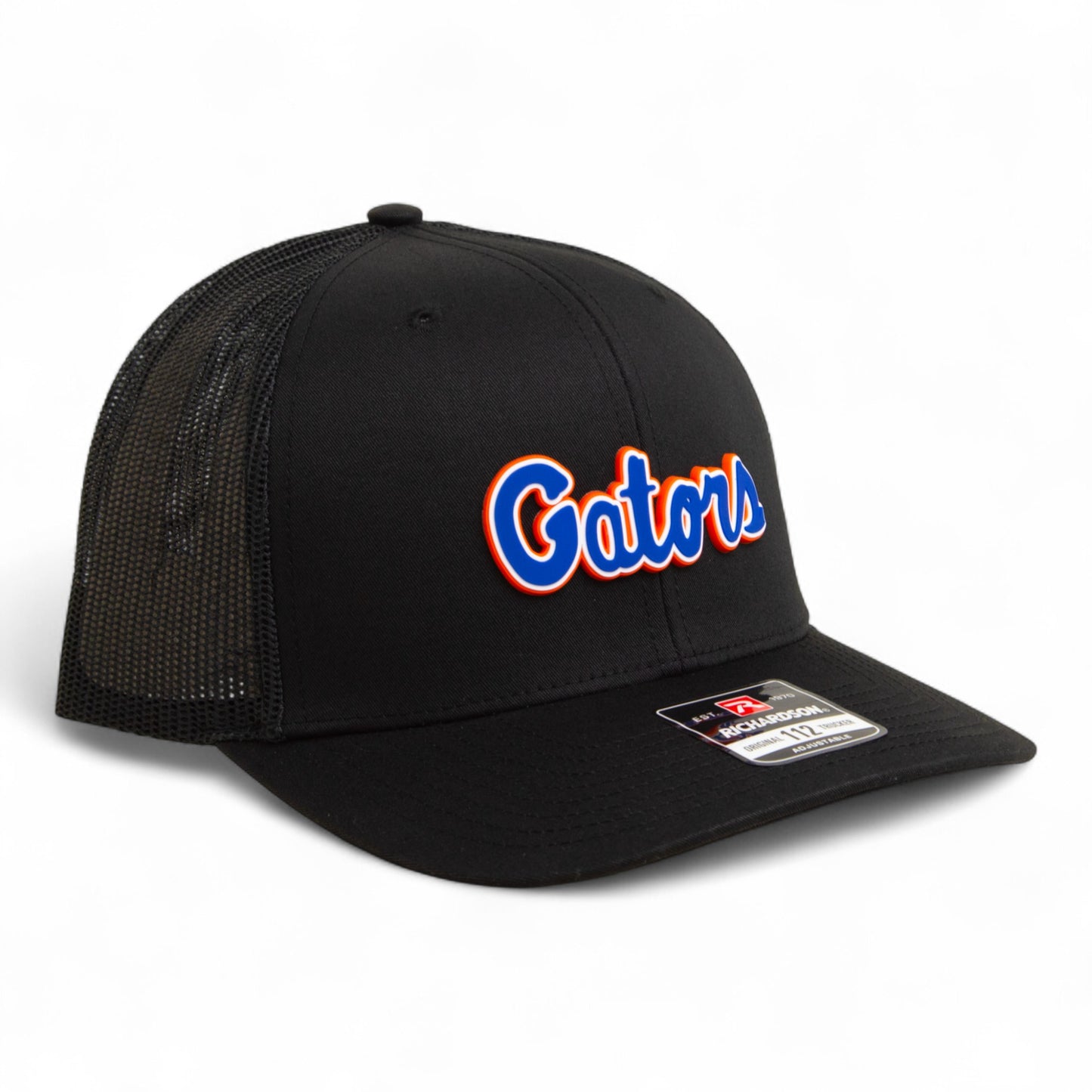 Florida Gators Script Blue 3D Snapback Trucker Hat- Black
