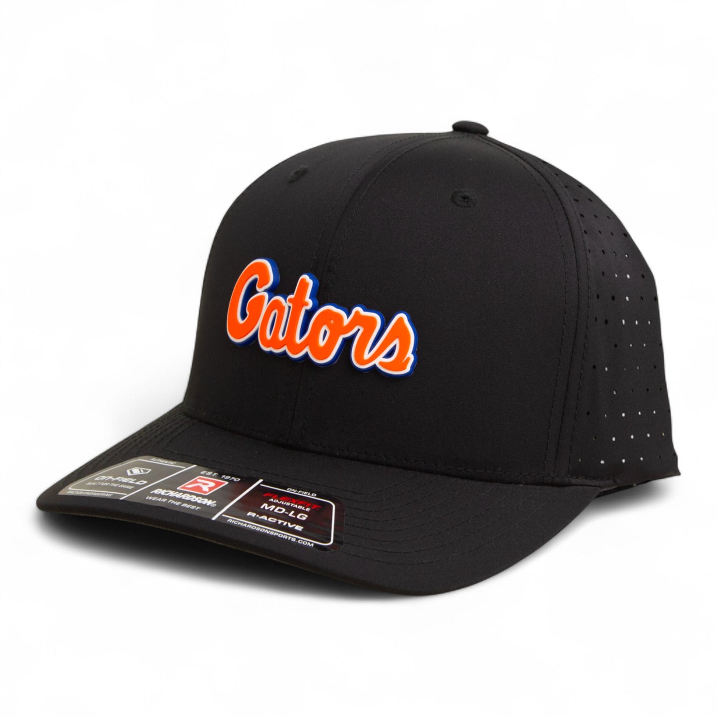 Florida Gators Script Orange 3D Laser Perf R-Flex Cap- Black